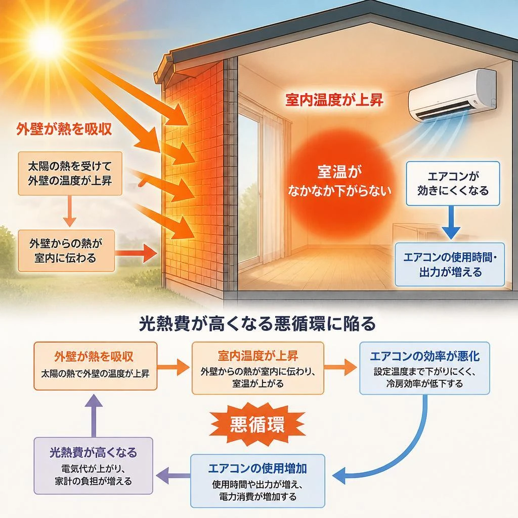 2. 何が問題なのか？外壁の熱の影響