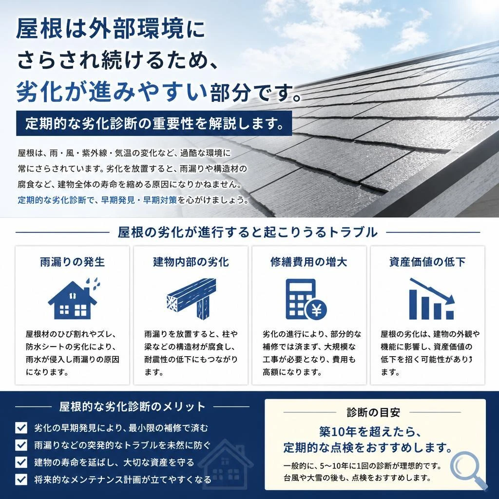2. 屋根の劣化診断：あなたの家は大丈夫？